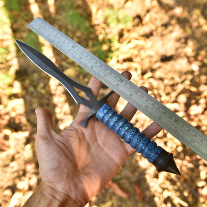 Professional Handmade Powder Coat Double Edge Blade Dagger Resin Handle