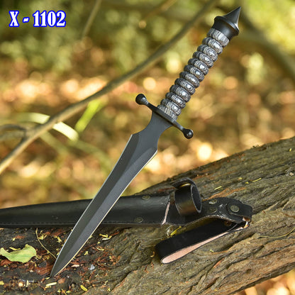 Elite Professional Outdoor Hiking Double Edge Dagger Knife Resin Handle