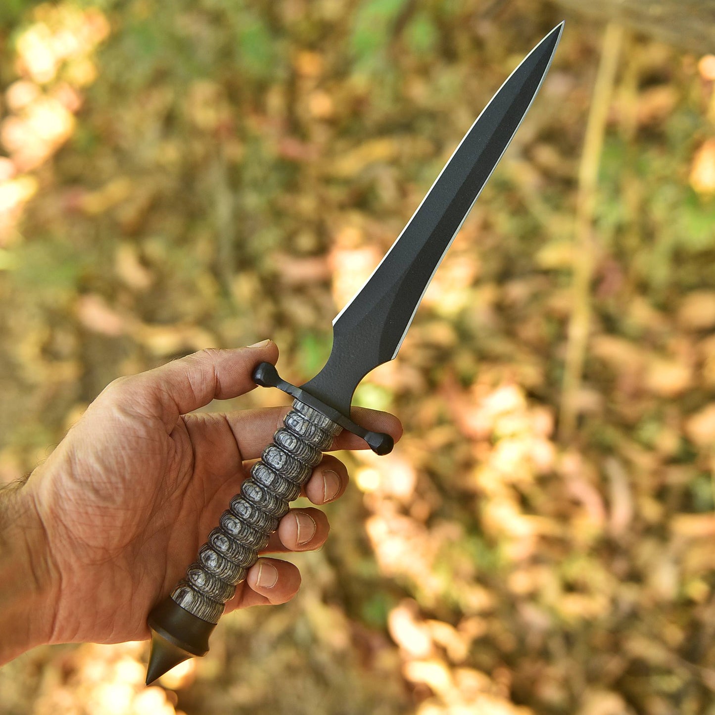 Elite Professional Outdoor Hiking Double Edge Dagger Knife Resin Handle