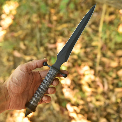 Elite Professional Outdoor Hiking Double Edge Dagger Knife Resin Handle