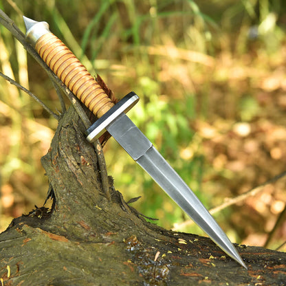 High Quality Handmade Double Edge Full Tang Dagger Knife Wood Handle