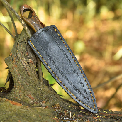 Handcrafted Hiking Double Edge Dagger Knife Steel Bolster Wood Handle