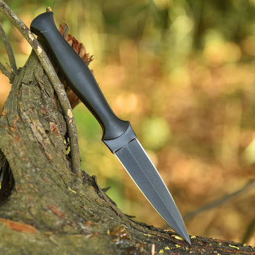 Outdoor Adventure Double Edge Carbon Steel Powder Coat Dagger Knife