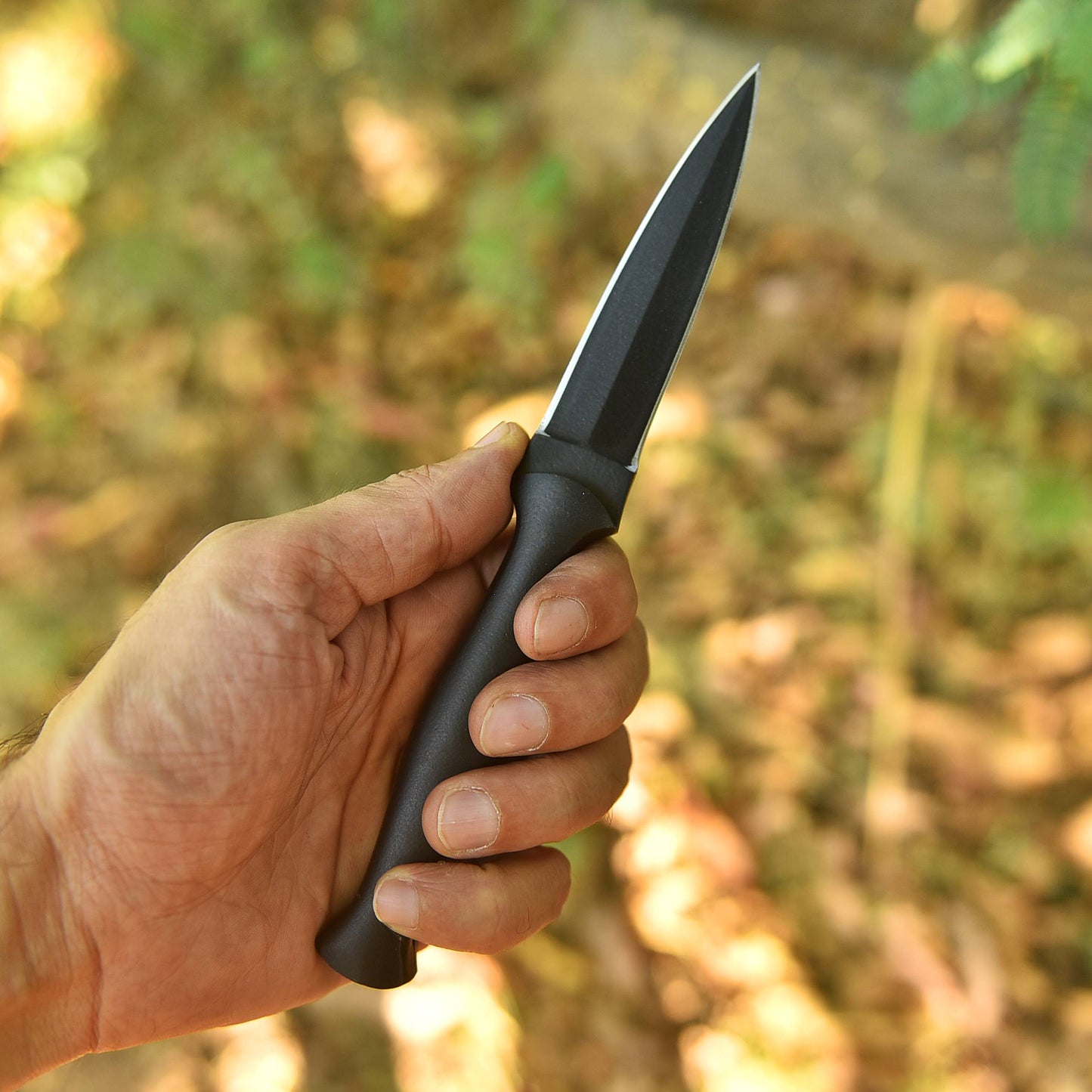 Outdoor Adventure Double Edge Carbon Steel Powder Coat Dagger Knife