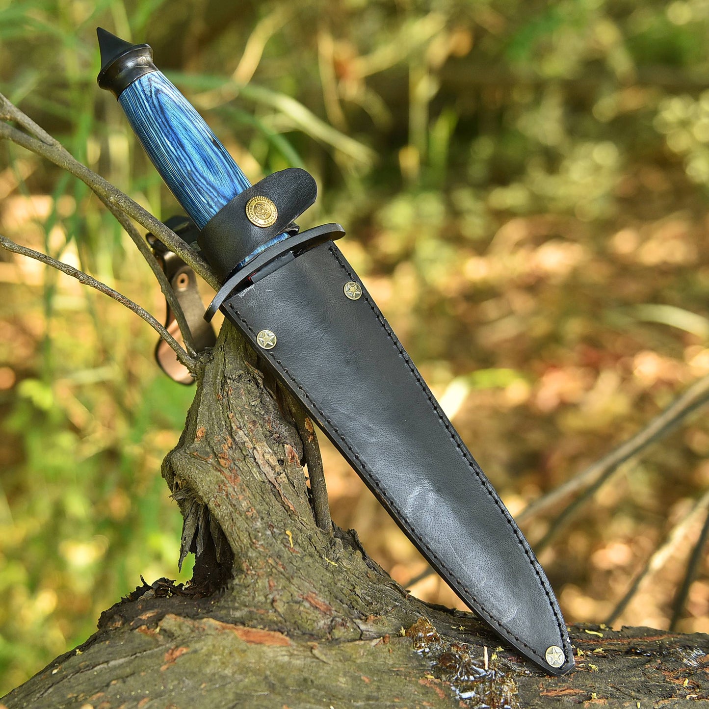 Handmade Outdoor Hunting Camping Double Edge D2 Blade Dagger Knife