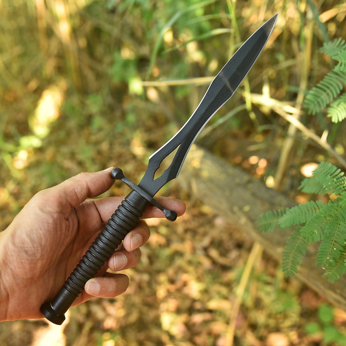 Handmade Double Edge Hunting Camping Full Tang Dagger Knife Steel Handle