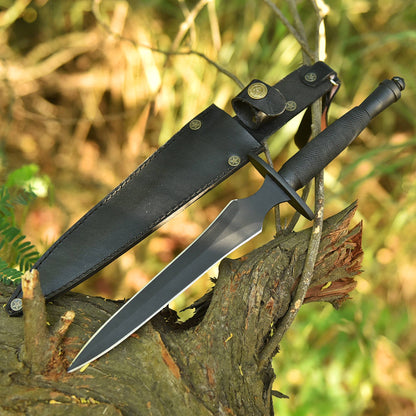 Premium Handmade Fixed Double Edge Carbon Steel Blade Full Tang Dagger Knife