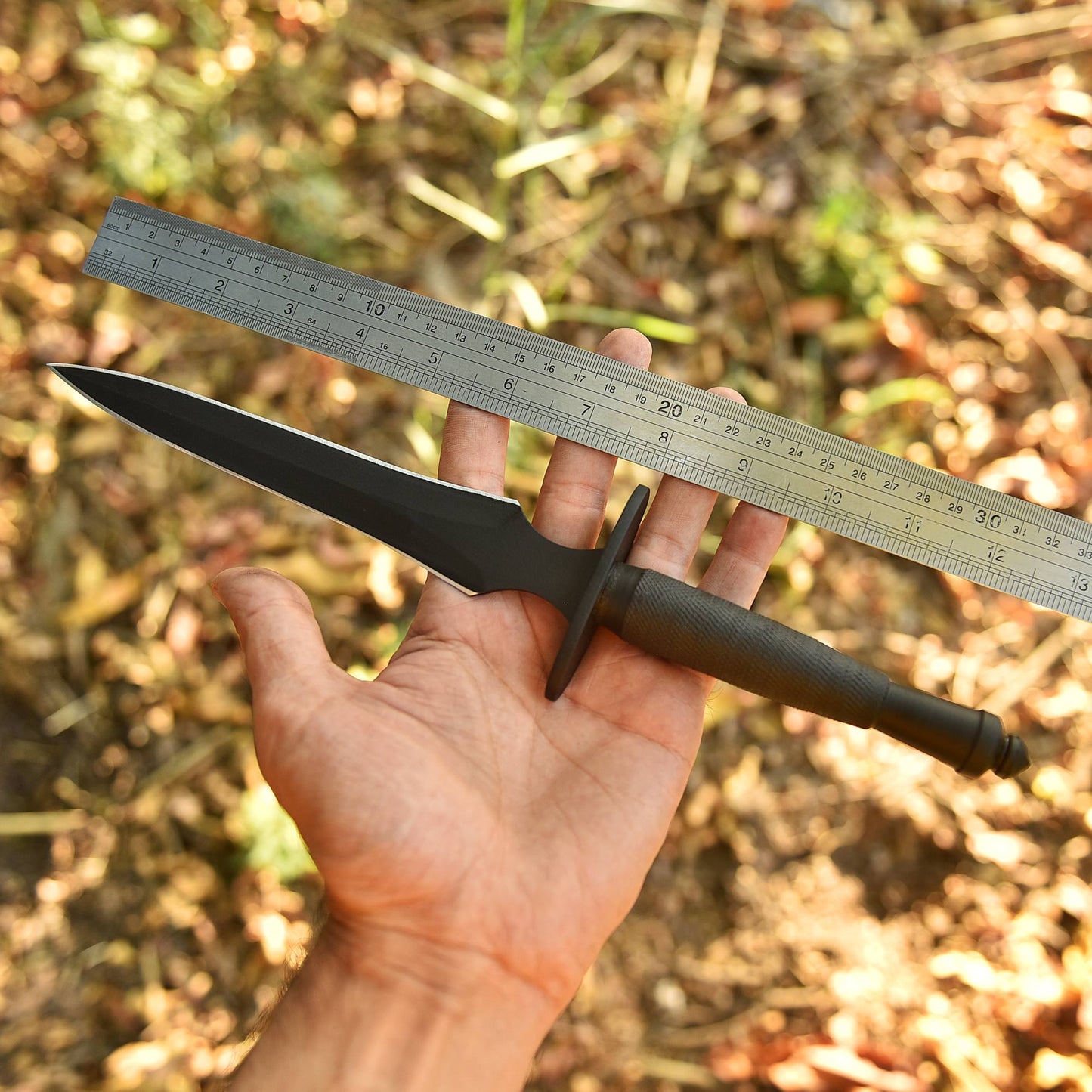Premium Handmade Fixed Double Edge Carbon Steel Blade Full Tang Dagger Knife