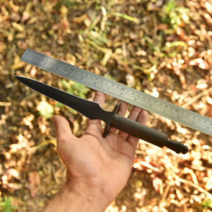 Elite EDC Handmade Camping Double Edge Dagger Steel Handle With Sheath