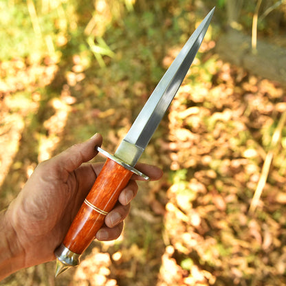 Heavy Duty Double Edge Carbon Steel High Polish Dagger Knife Resin Handle