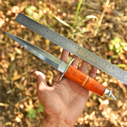 Heavy Duty Double Edge Carbon Steel High Polish Dagger Knife Resin Handle