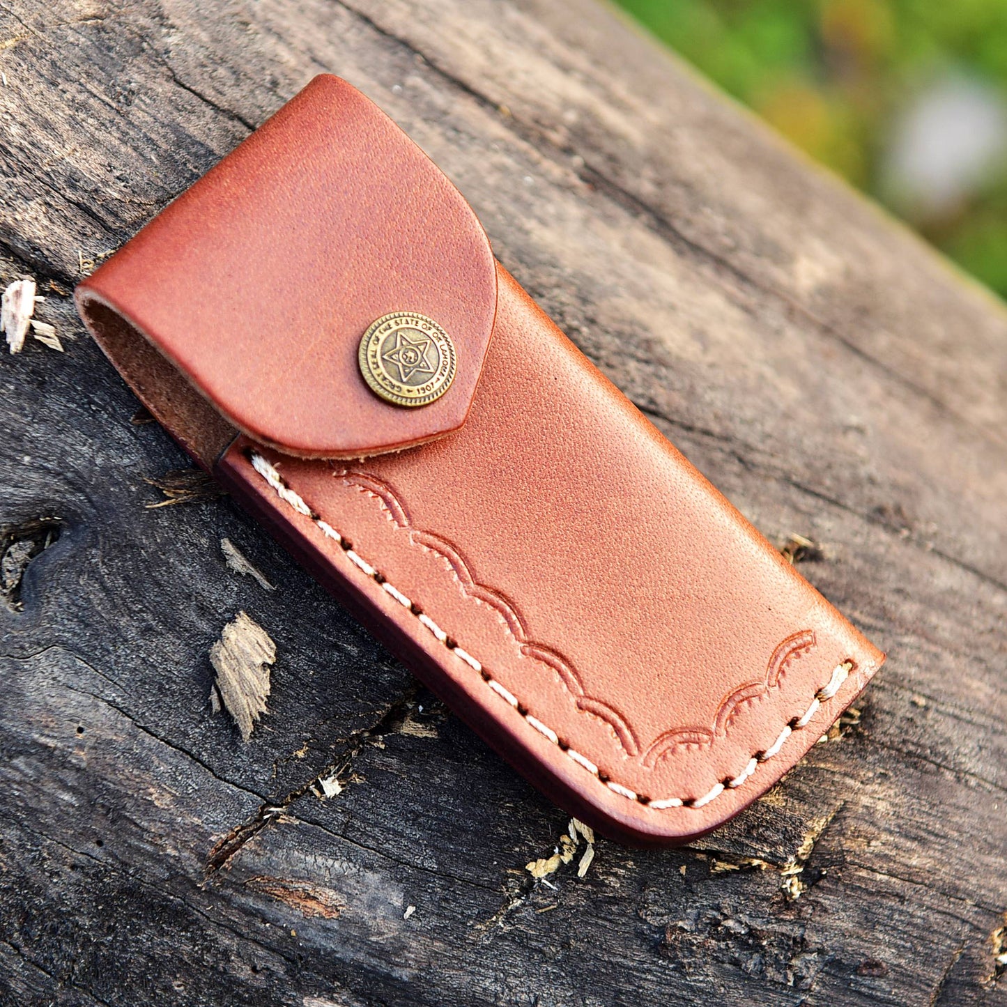 Customs Handmade Damascus Steel Folding Blade Pocket Knife With Sheath