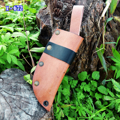 Premium Cowhide Leather Knife Sheath Belt Carry Fixed Blade Sheath