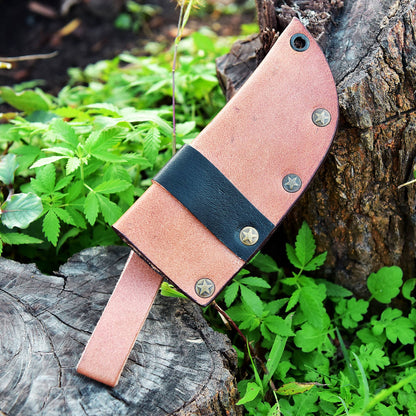 Premium Cowhide Leather Knife Sheath Belt Carry Fixed Blade Sheath