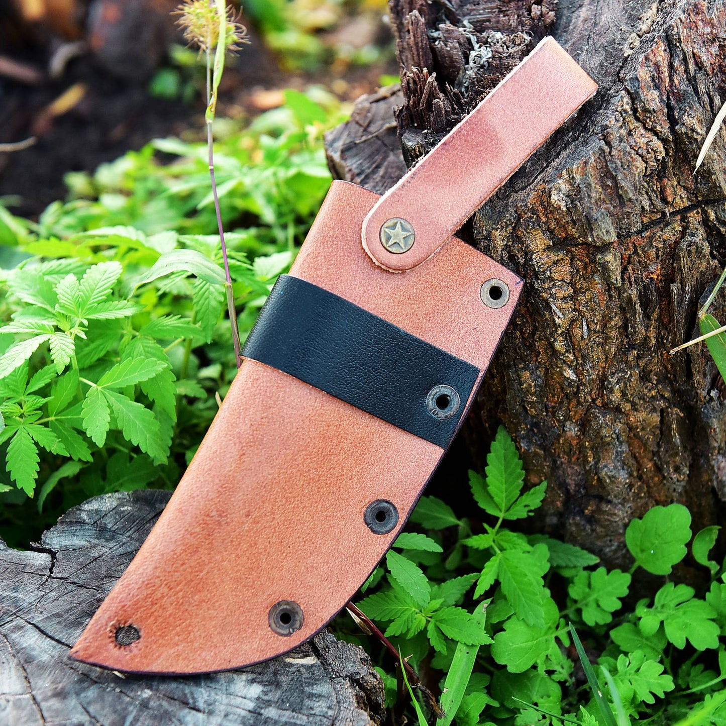 Premium Cowhide Leather Knife Sheath Belt Carry Fixed Blade Sheath