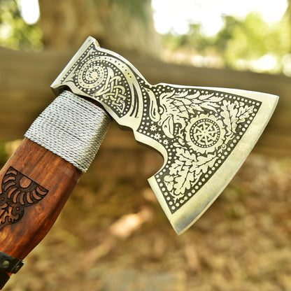 Nordic Warrior Viking Bearded Axe Bushcraft Camping Hiking Adventure Tool