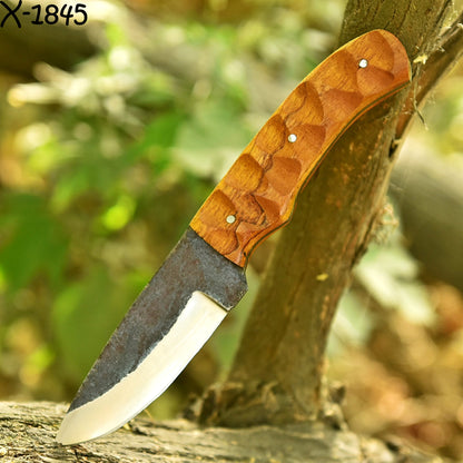 Outdoor Hiking Camping Premium Handmade Carbon Steel Skinner Knife