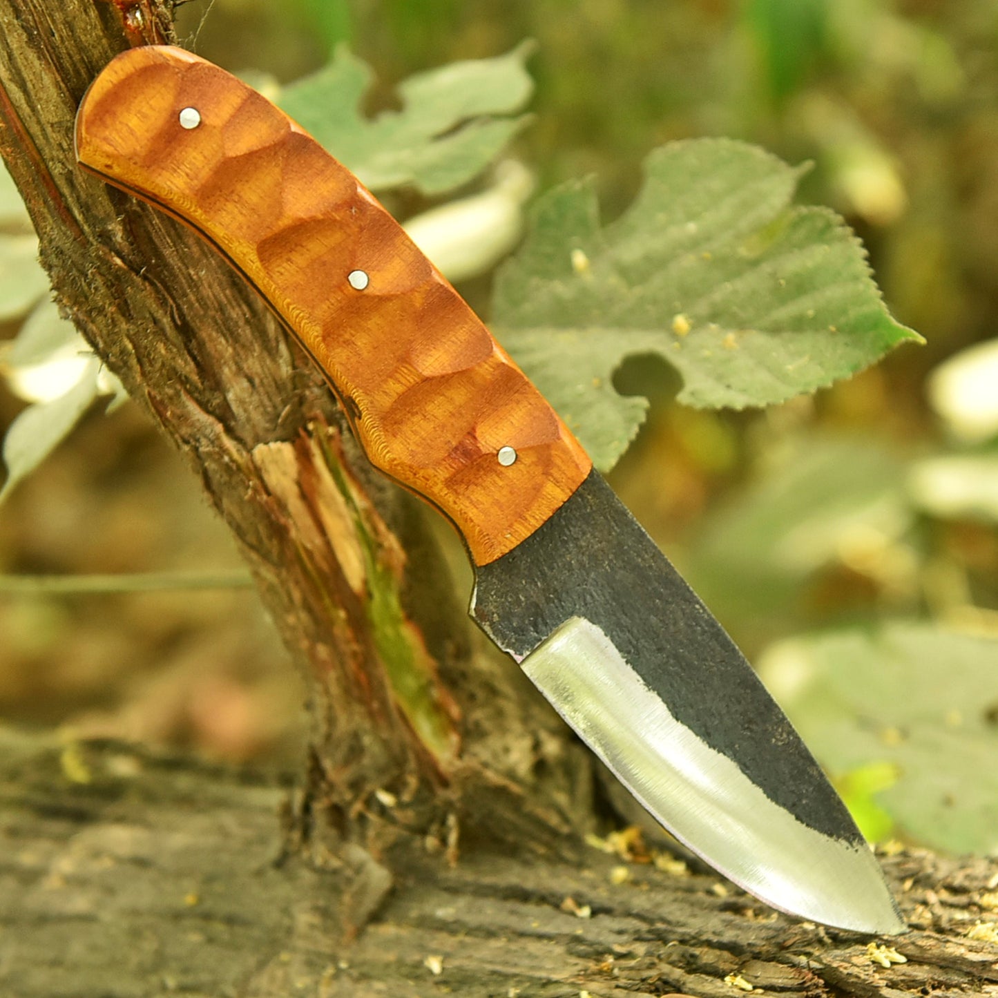 Outdoor Hiking Camping Premium Handmade Carbon Steel Skinner Knife