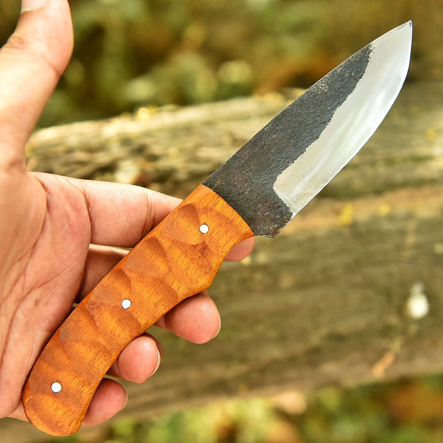 Outdoor Hiking Camping Premium Handmade Carbon Steel Skinner Knife
