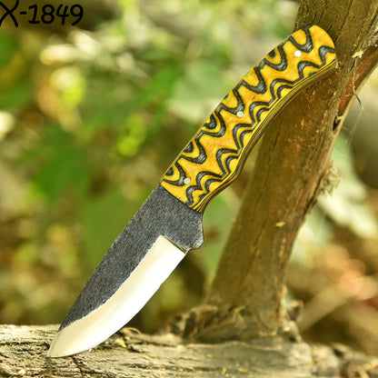 Artisan Outdoor Handmade Carbon Steel Fixed Blade Camping Skinner Knife