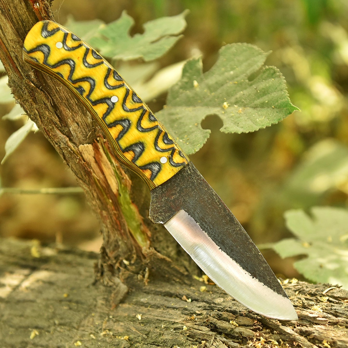 Artisan Outdoor Handmade Carbon Steel Fixed Blade Camping Skinner Knife