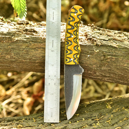 Artisan Outdoor Handmade Carbon Steel Fixed Blade Camping Skinner Knife