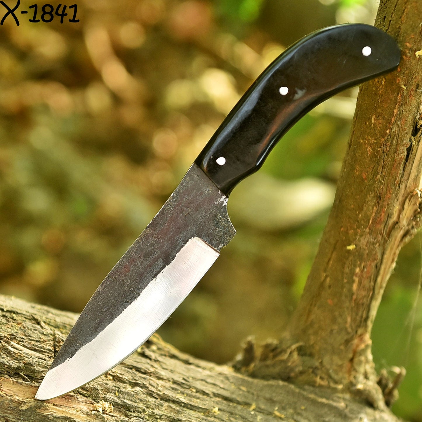 EDC Handmade Carbon Steel Blade Outdoorsman Skinner Knife Resin Handle