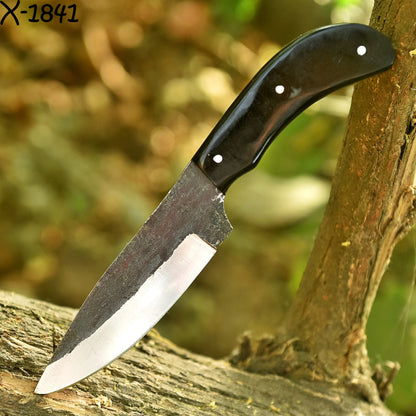 EDC Handmade Carbon Steel Blade Outdoorsman Skinner Knife Resin Handle