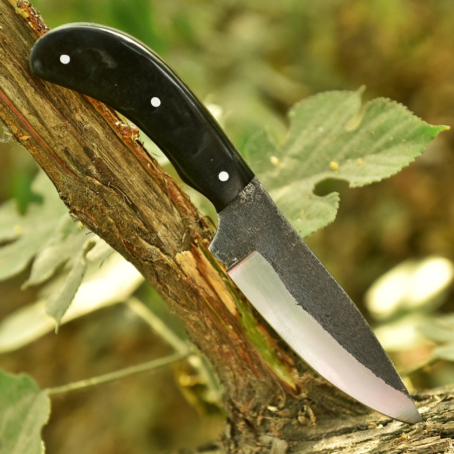 EDC Handmade Carbon Steel Blade Outdoorsman Skinner Knife Resin Handle