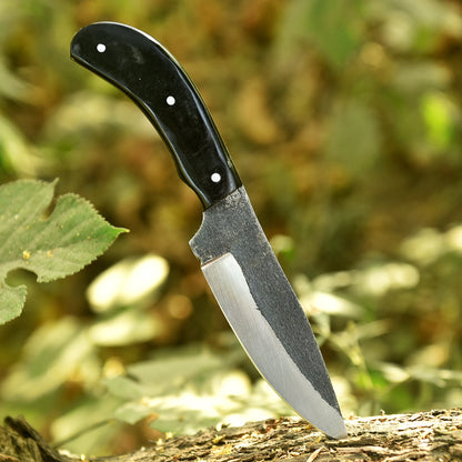 EDC Handmade Carbon Steel Blade Outdoorsman Skinner Knife Resin Handle