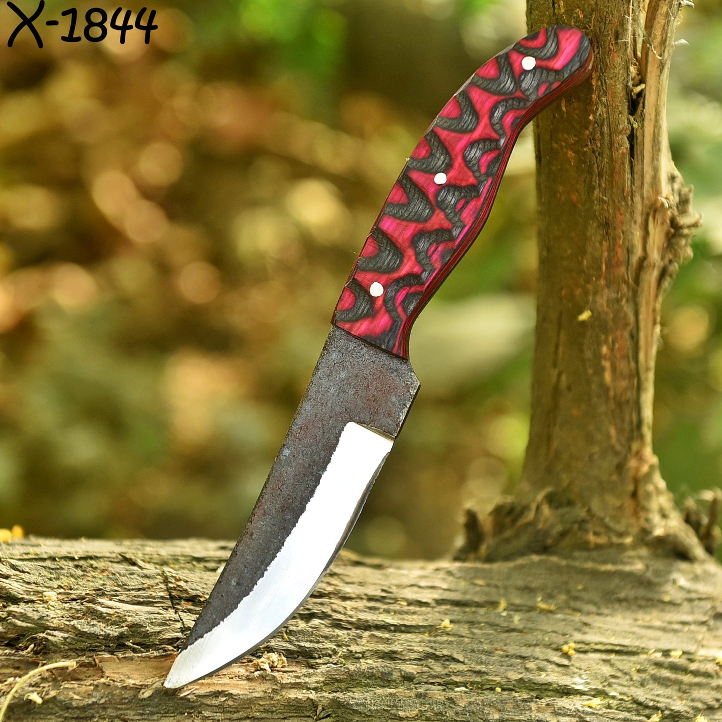 Traditional Hand Forged Carbon Steel Fixed Blade Skinner Hiking Outing Knife