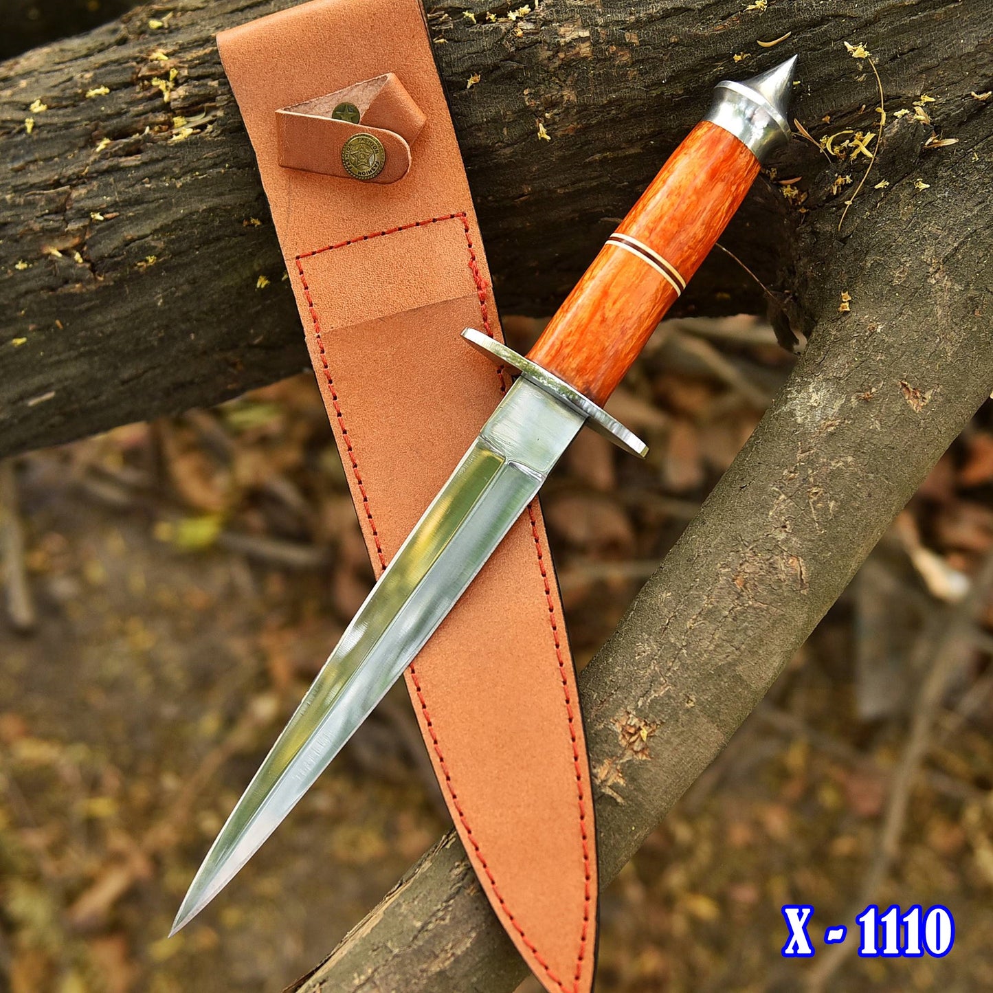 Heavy Duty Double Edge Carbon Steel High Polish Dagger Knife Resin Handle