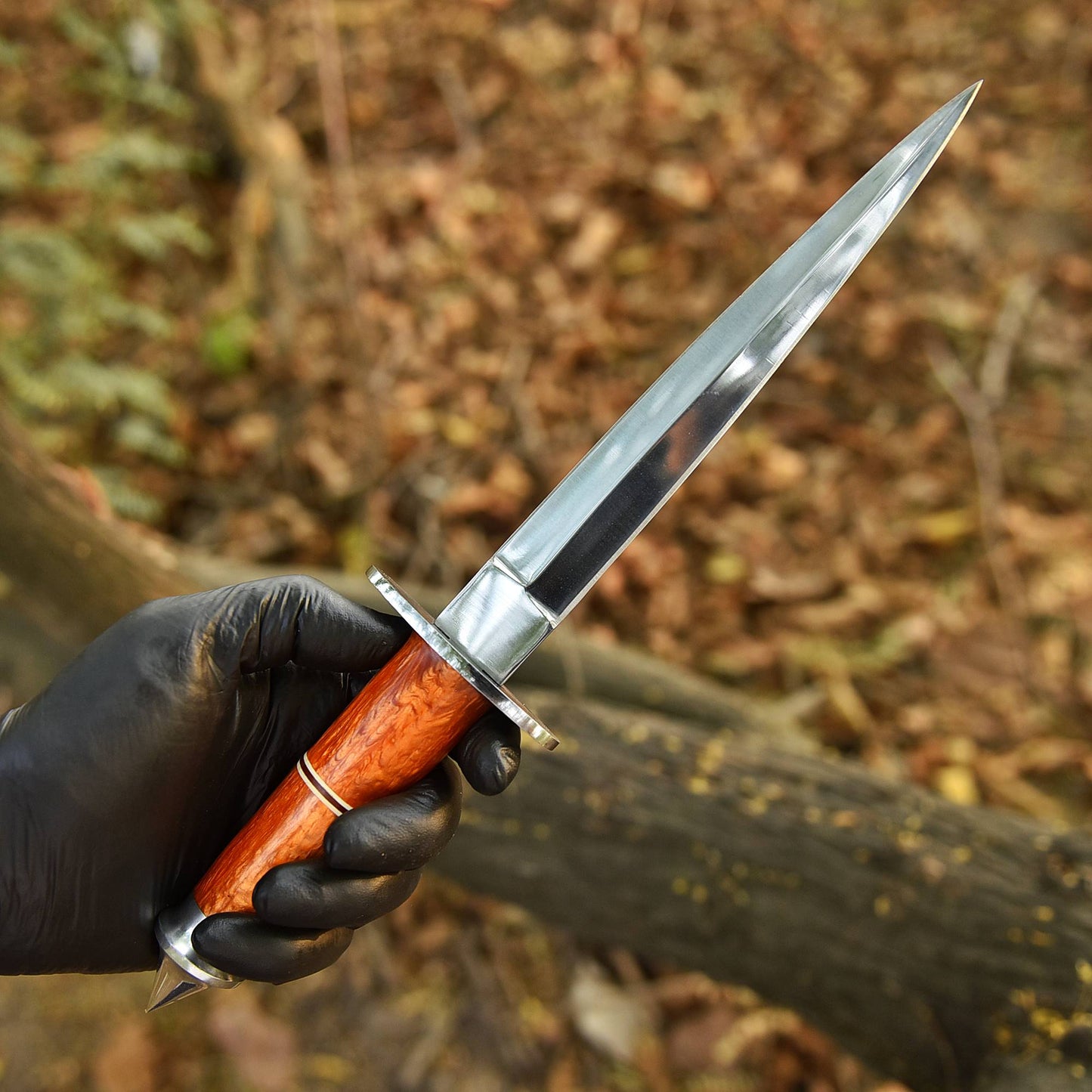 Heavy Duty Double Edge Carbon Steel High Polish Dagger Knife Resin Handle