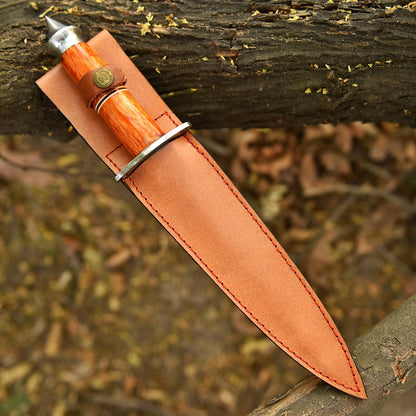 Heavy Duty Double Edge Carbon Steel High Polish Dagger Knife Resin Handle