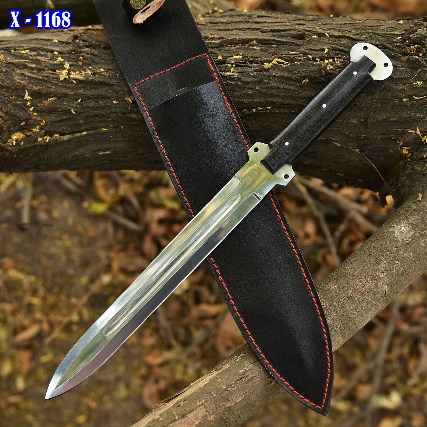 Handmade High End Tactical Carbon Steel Double Edge D2 Blade Dagger
