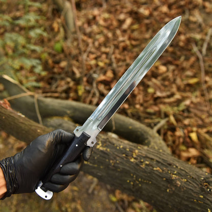 Handmade High End Tactical Carbon Steel Double Edge D2 Blade Dagger