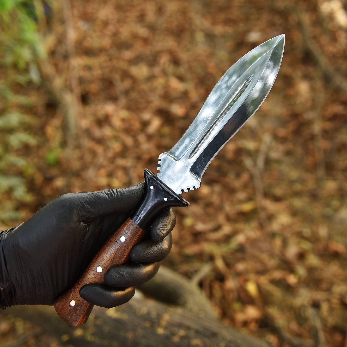 Collector’s Edition Double Edge Hunting Dagger Knife Wood Resin Handle