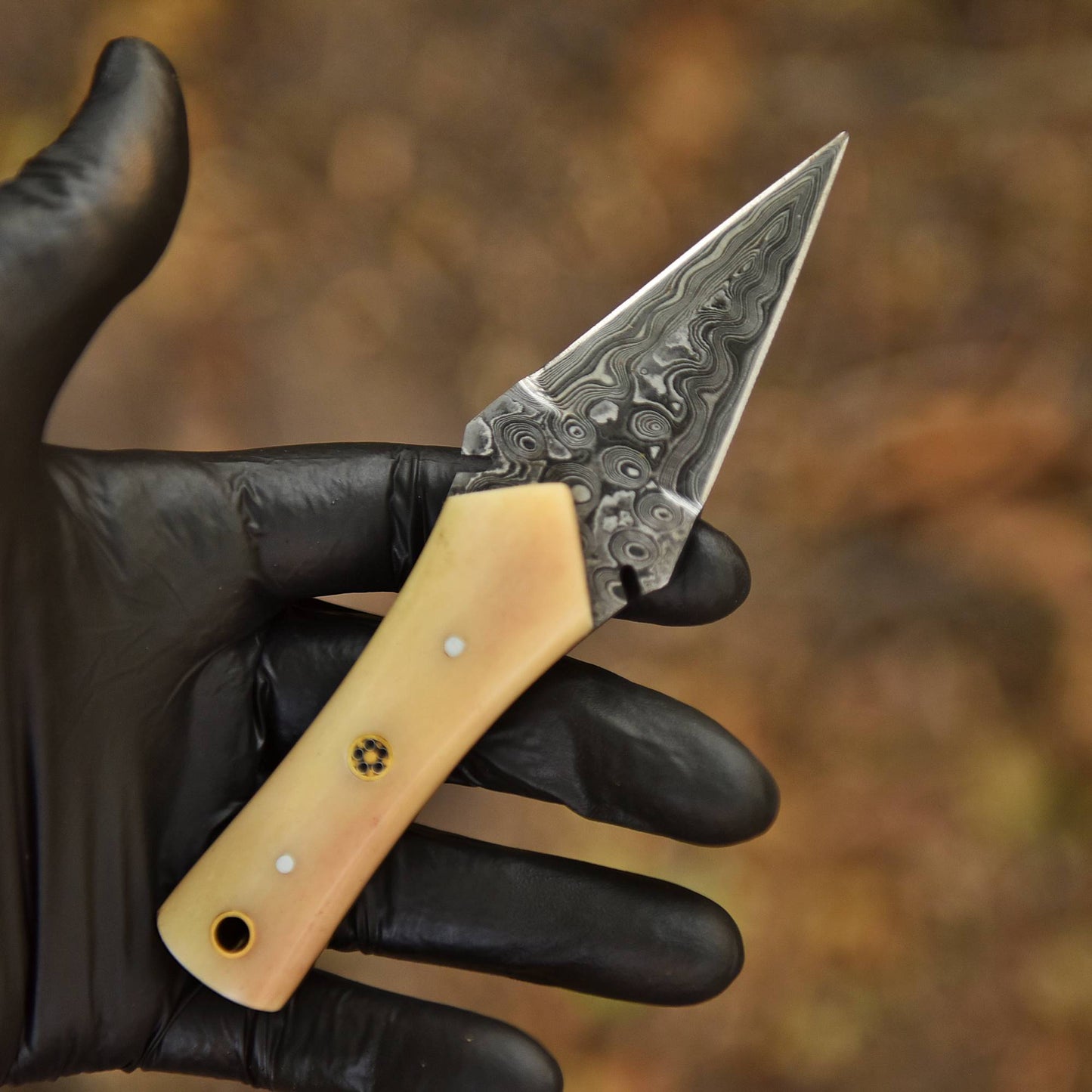 Elite Luxury Handmade Damascus Blade Dagger Knife Camel Bone Handle