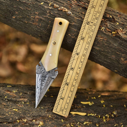 Elite Luxury Handmade Damascus Blade Dagger Knife Camel Bone Handle