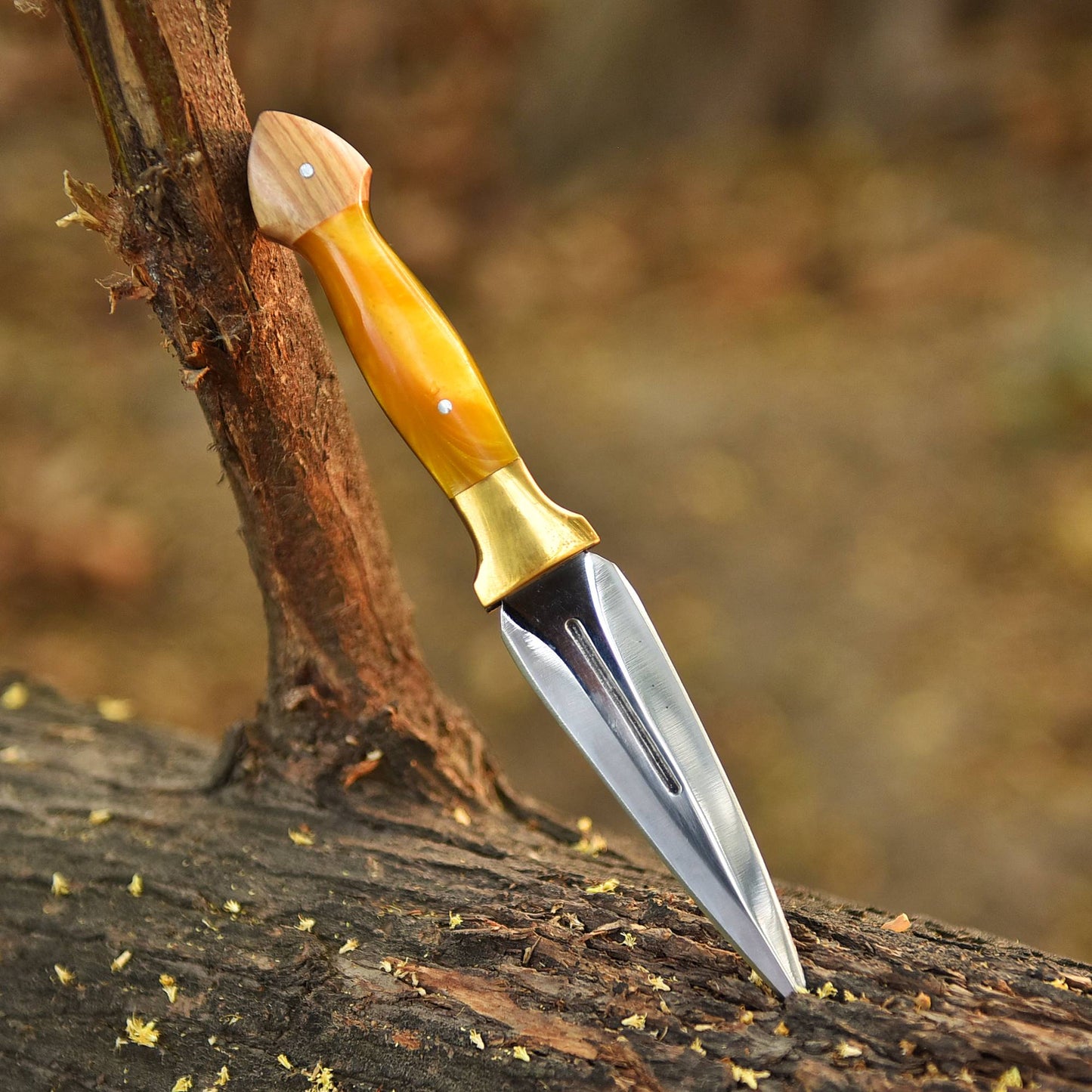 Elite Handcrafted Outdoor Adventure D2 Double Edge Dagger With Sheath