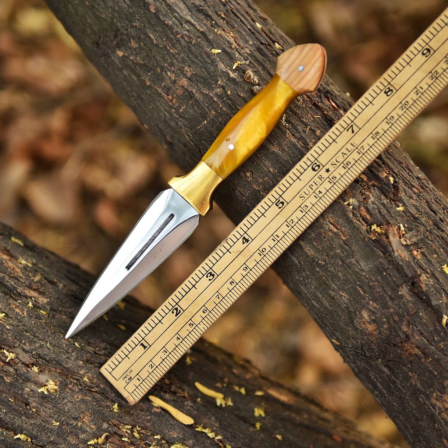 Elite Handcrafted Outdoor Adventure D2 Double Edge Dagger With Sheath