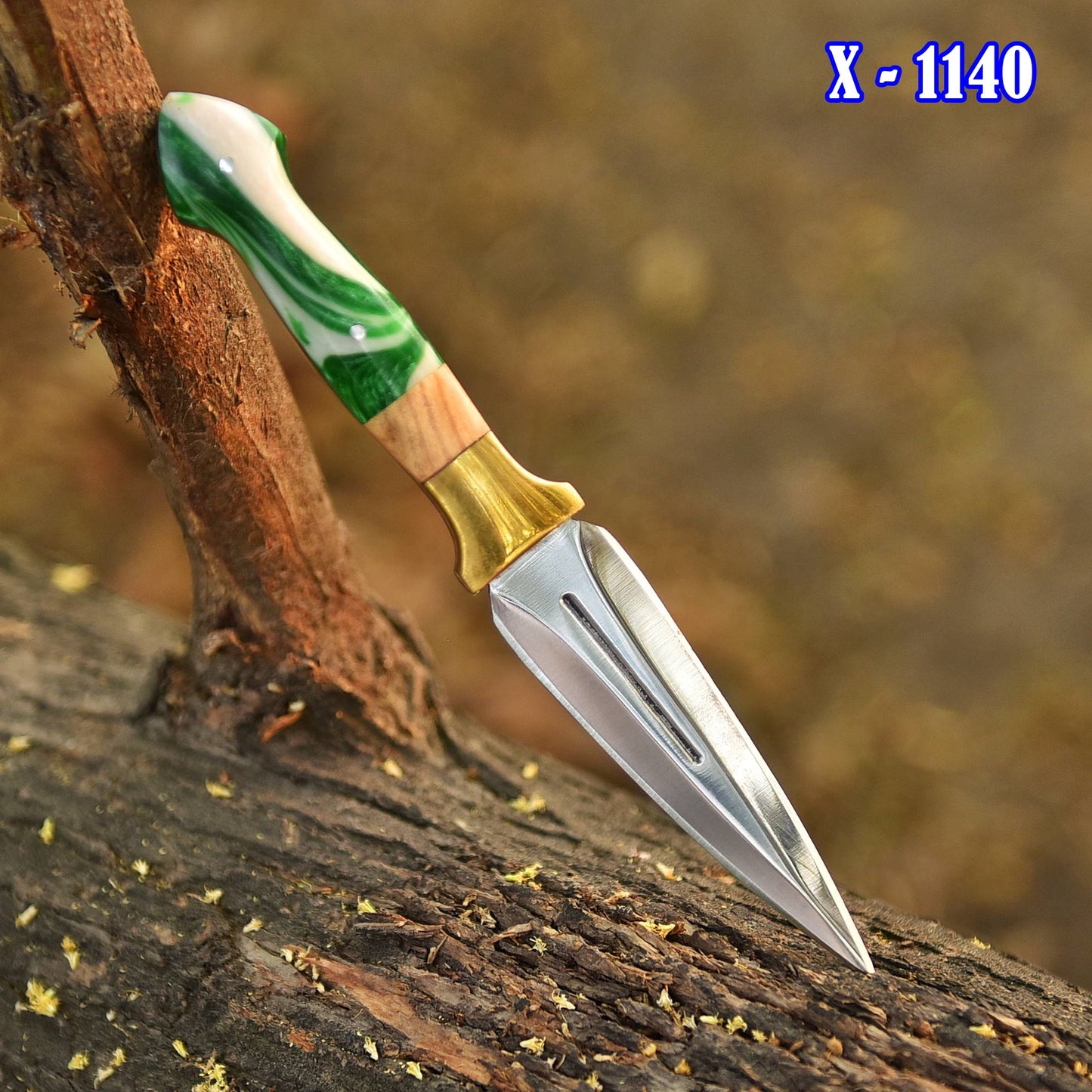 Luxury Handcrafted Double Edge Carbon Steel D2 Blade Dagger Knife