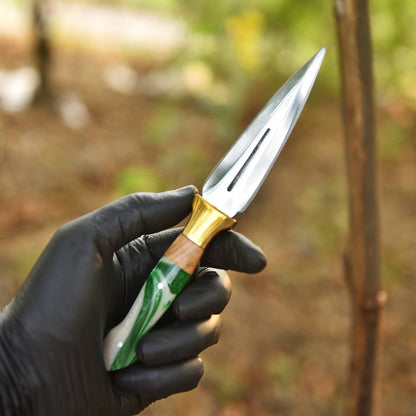 Luxury Handcrafted Double Edge Carbon Steel D2 Blade Dagger Knife