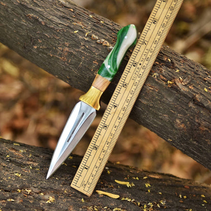 Luxury Handcrafted Double Edge Carbon Steel D2 Blade Dagger Knife