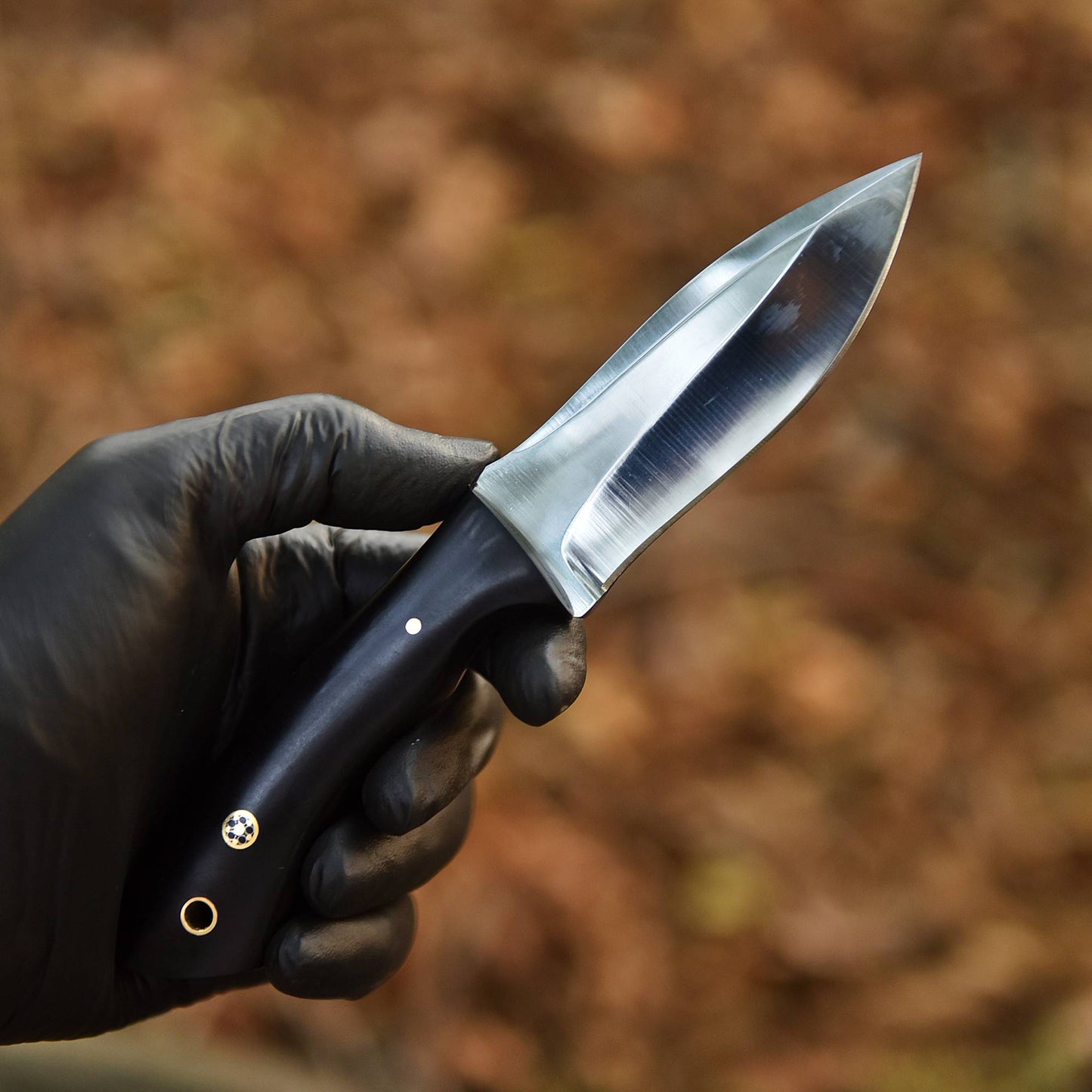 Handmade Carbon Steel D2 Blade Skinner Hunting Camping Knife Resin Handle