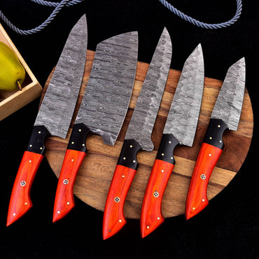 Japanese Damascus Chef Knives Set Kitchen Professional Knife Set X-256