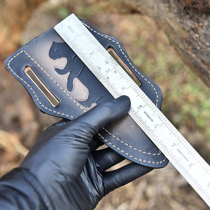 Handcrafted Durable Fix Blade Knife Engraved Edition Leather Sheath