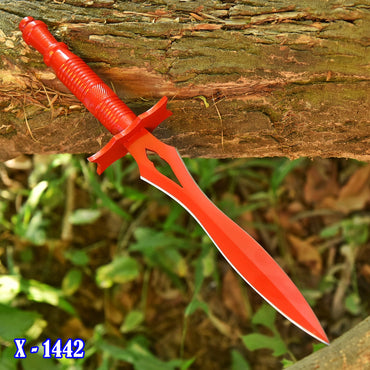 Custom Handmade Carbon Steel Blade Double Edge Dagger Knife Full Tang