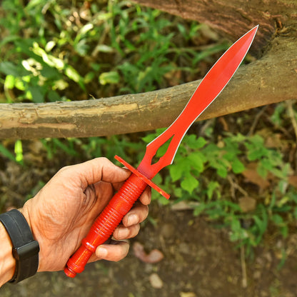 Custom Handmade Carbon Steel Blade Double Edge Dagger Knife Full Tang