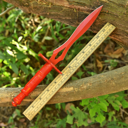 Custom Handmade Carbon Steel Blade Double Edge Dagger Knife Full Tang